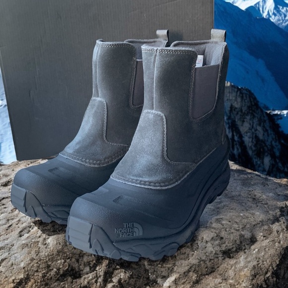 THE NORTH FACE Men’s Chilkat IV Pull-On Gray/Black Waterproof Heat Seeker Boots - Picture 9 of 12